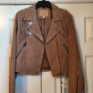 Blank NYC fringe leather jacket BNWT